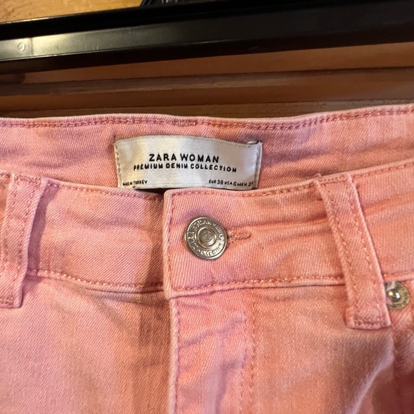Pink women’s Zara skinny jeans stretch size 6 - Picture 1 of 5